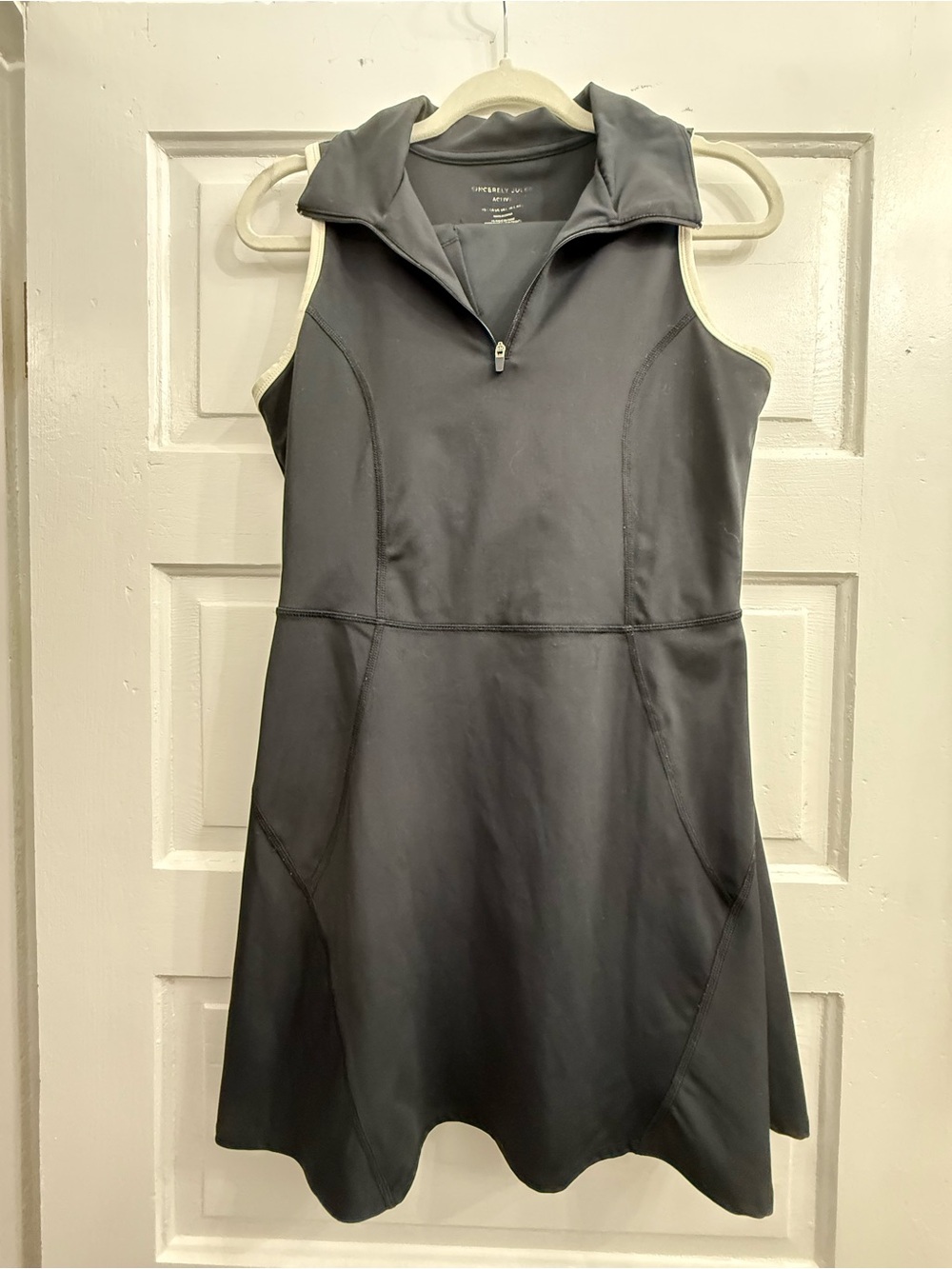 Sincerely Jules Sleeveless Black Polo Zip Dress